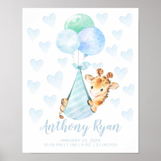 Speciale Baby voor Giraffe in leveringswinkels Poster (Voorkant)