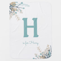 Speciale babydeken van een monogram jongen