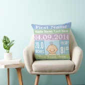 Speciale babyjongen geboorte Stats Pillow Kussen (Stoel)