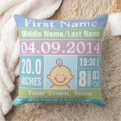 Speciale babyjongen geboorte Stats Pillow Kussen (Deken)
