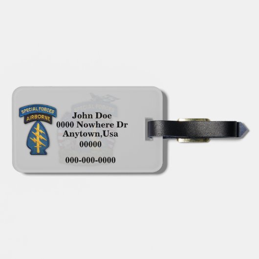 speciale bagagelabel voor groene bessen (Achterkant horizontaal)