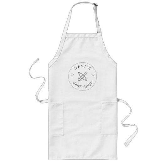 Speciale bake Shop Apron Gift Lang Schort (Voorkant)