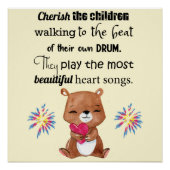 Speciale behoeften Kinder Inspirerend, hartliedjes Perfect Poster (Voorkant)