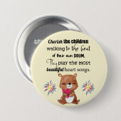 Speciale behoeften Kinder Inspirerend, hartliedjes Ronde Button 7,6 Cm (Voorkant /achterkant)