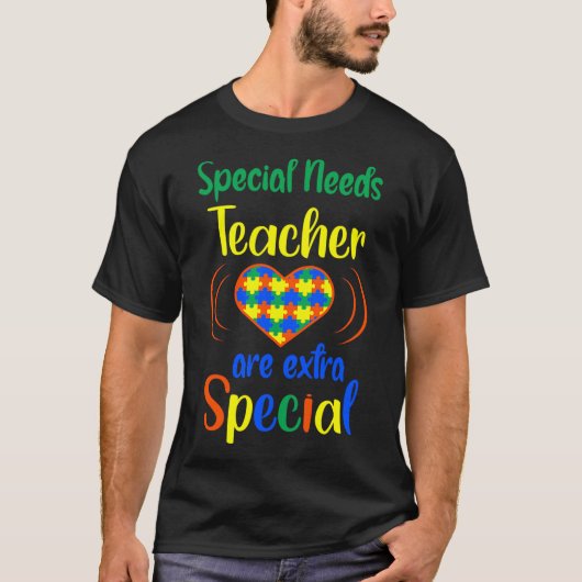 Speciale behoeften Leerleraar autisme T-shirt (Voorkant)