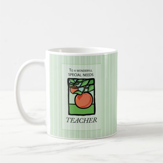 Speciale behoeften leraar Dank je Mok, Apple Koffiemok (Links)
