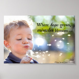 Speciale behoeften Miracles Blossom Poster
