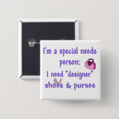 Speciale behoeften - Ontwerpschoenen en -aankopen Vierkante Button 5,1 Cm (Voorkant /achterkant)