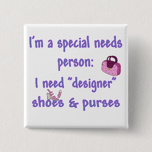Speciale behoeften - Ontwerpschoenen en -aankopen Vierkante Button 5,1 Cm (Voorkant)
