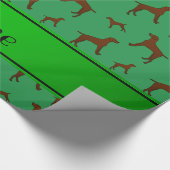 Speciale benaming groene Vizsla honden Cadeaupapier (Hoek)