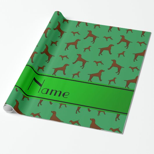 Speciale benaming groene Vizsla honden Cadeaupapier (Uitgerold)