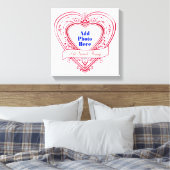Speciale berichtfoto Rode harten toevoegen Canvas Afdruk (Insitu (Slaapkamer))