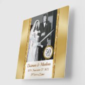 Speciale bestelling 50e Jubileum klok met foto (Hoek)