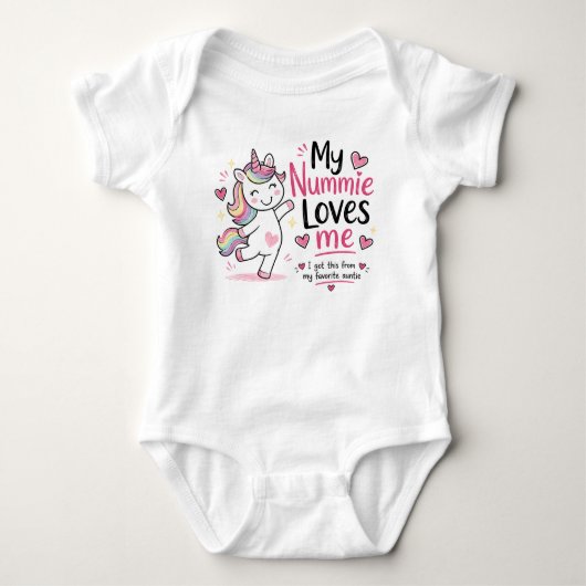 Speciale bestelling aanpasbare eenhoorn baby body romper (Voorkant)