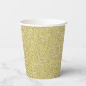Speciale bestelling. Elegante Naam Gouden Glitter Papieren Bekers (Achterkant)