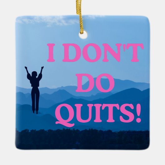 Speciale bestelling Ik stop niet, Mountain Ornamen Keramisch Ornament (Voorkant)
