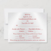 Speciale Bestelling Robijn, 40e RSVP Kaarten, Alic Kaart (Achterkant)