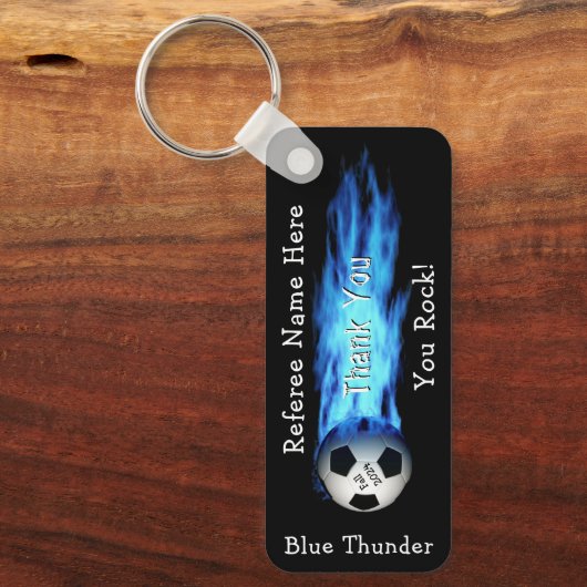 Speciale bestelling, Voetbal Scheidsrechter Sleute Sleutelhanger (Voorkant)
