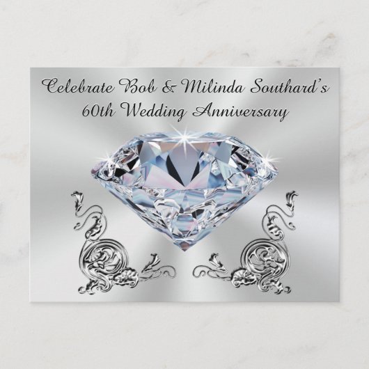 Speciale bestelling voor ansichtkaarten 60-jarig j uitnodiging briefkaart (Voorkant)