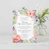 Speciale bestelling voor tropische lunchuitnodigin kaart (Staand voorkant)