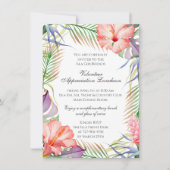 Speciale bestelling voor tropische lunchuitnodigin kaart (Voorkant)