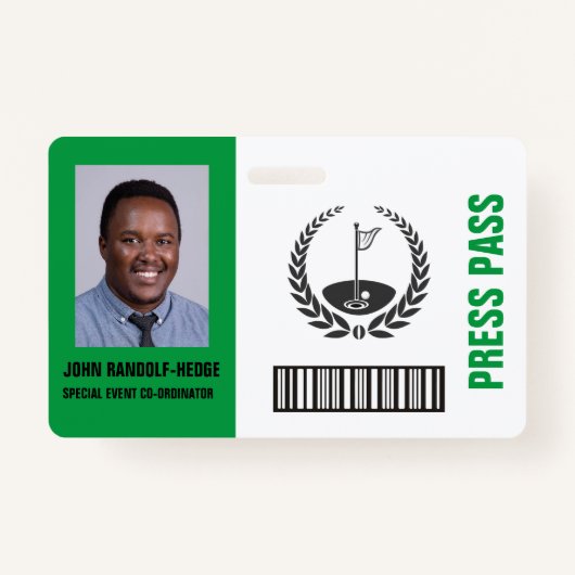 SPECIALE BEVEILIGINGSBADGE VOOR GOLFEVENEMENT BADGE (Voorkant)