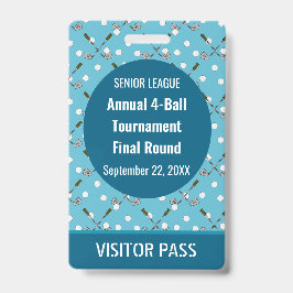 Speciale beveiligingspas golf evenement badge