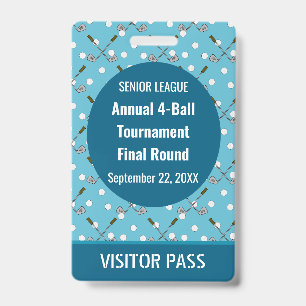 Speciale beveiligingspas golf evenement badge