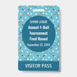 Speciale beveiligingspas golf evenement badge