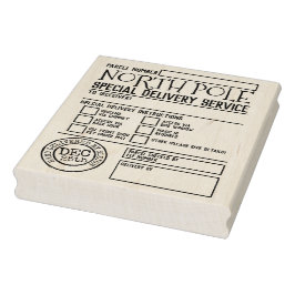 Speciale bezorgdienst Santa levering notitie stemp Rubberstempel