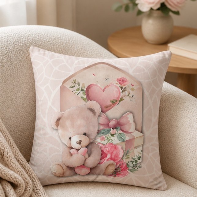 Speciale bezorging Adorable teddybeer  Kussen (Creator heeft geüpload)