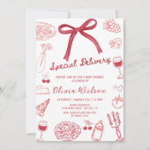Speciale Bezorging Baby Shower Feest Kaart (Voorkant)