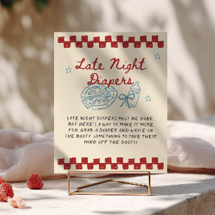 Speciale Bezorging Baby Shower Late Night Luier Poster