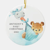 Speciale bezorging baby's eerste kerstBeer Keramisch Ornament (Voorkant)