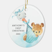Speciale bezorging baby's eerste kerstBeer Keramisch Ornament (Links)