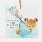 Speciale bezorging baby's eerste kerstBeer Keramisch Ornament (Voorkant)