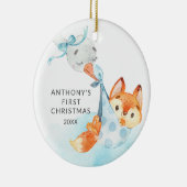 Speciale bezorging baby's eerste kerstcadeau keramisch ornament (Rechts)