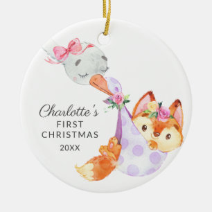 Speciale bezorging baby's eerste kerstvos keramisch ornament