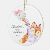 Speciale bezorging baby's eerste kerstvos keramisch ornament (Links)