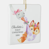 Speciale bezorging baby's eerste kerstvos keramisch ornament (Rechts)