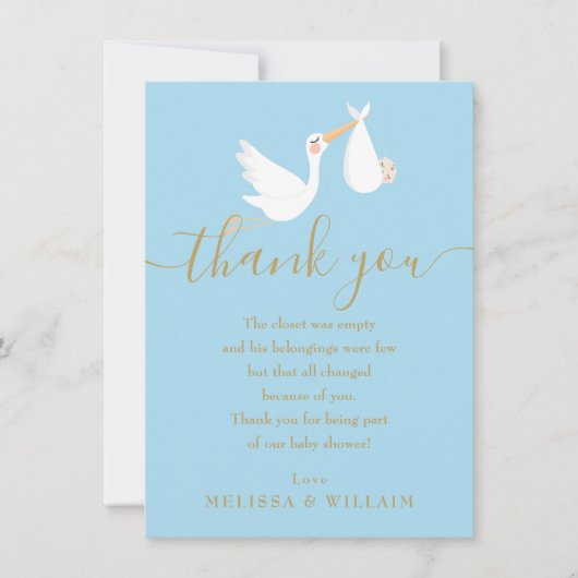 Speciale bezorging bedankt baby shower / Sprinkle (Voorkant)