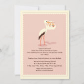 Speciale bezorging drieling geboorteaankondiging aankondiging (Voorkant)