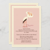 Speciale bezorging drieling geboorteaankondiging aankondiging (Voorkant / Achterkant)