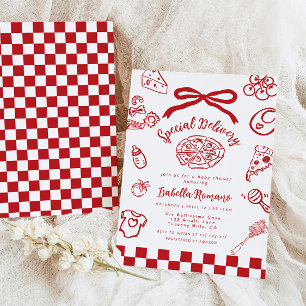 Speciale Bezorging Fantasievolle Strik Pizza Baby  Kaart
