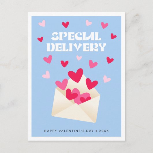 Speciale bezorging Hartjes Envelope Valentijnsdag Briefkaart (Voorkant)