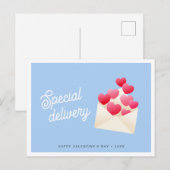 Speciale bezorging Hartjes Envelope Valentijnsdag Briefkaart (Voorkant / Achterkant)
