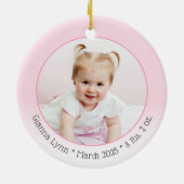 Speciale bezorging Het is een meisjesfoto Keramisch Ornament (Achterkant)