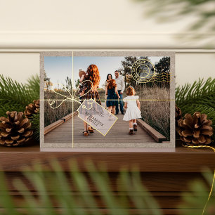 Speciale bezorging kerstfoto-pakketreis folie feestdagenkaart