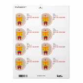 SPECIALE BEZORGING, Kerstman en Groot Kerstcadeau Etiket (Full Sheet)