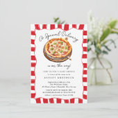 Speciale bezorging Pizza Baby shower Kaart (Staand voorkant)